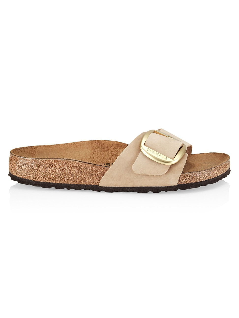 Women's Madrid Big Buckle Suede Sandals - Sandcastle - Size 10 | Saks Fifth Avenue