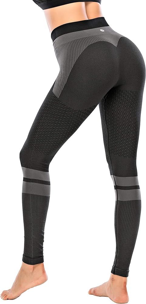 RUNNING GIRL Contrast High Waist Leggings for Women,Butt Lifting Tummy Control Compression Workout Y | Amazon (US)