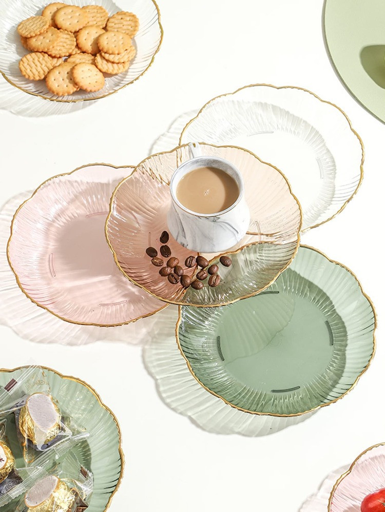 1pc Random PET Tray, Creative Scallop Trim Food Tray For Kitchen | SHEIN