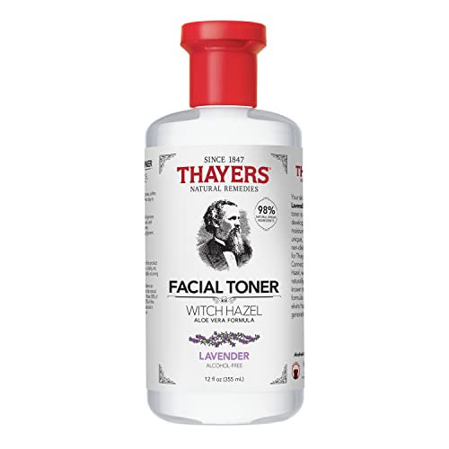 THAYERS Alcohol-Free, Hydrating Lavender Witch Hazel Facial Toner with Aloe Vera Formula, Vegan, Dermatologist Tested and Recommended, 12 Oz (Packaging May Vary) | Amazon (US)