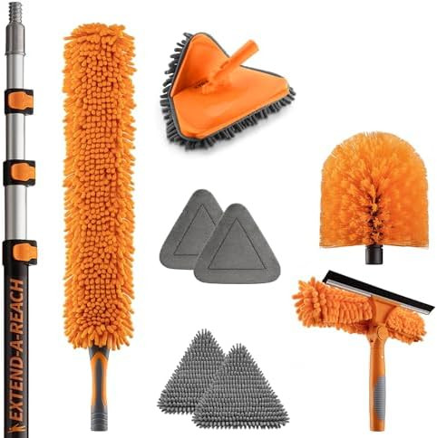 20 Foot High Reach Duster Kit with 4-12 ft Extension Pole // High Ceiling Dusting and Window Clea... | Amazon (US)