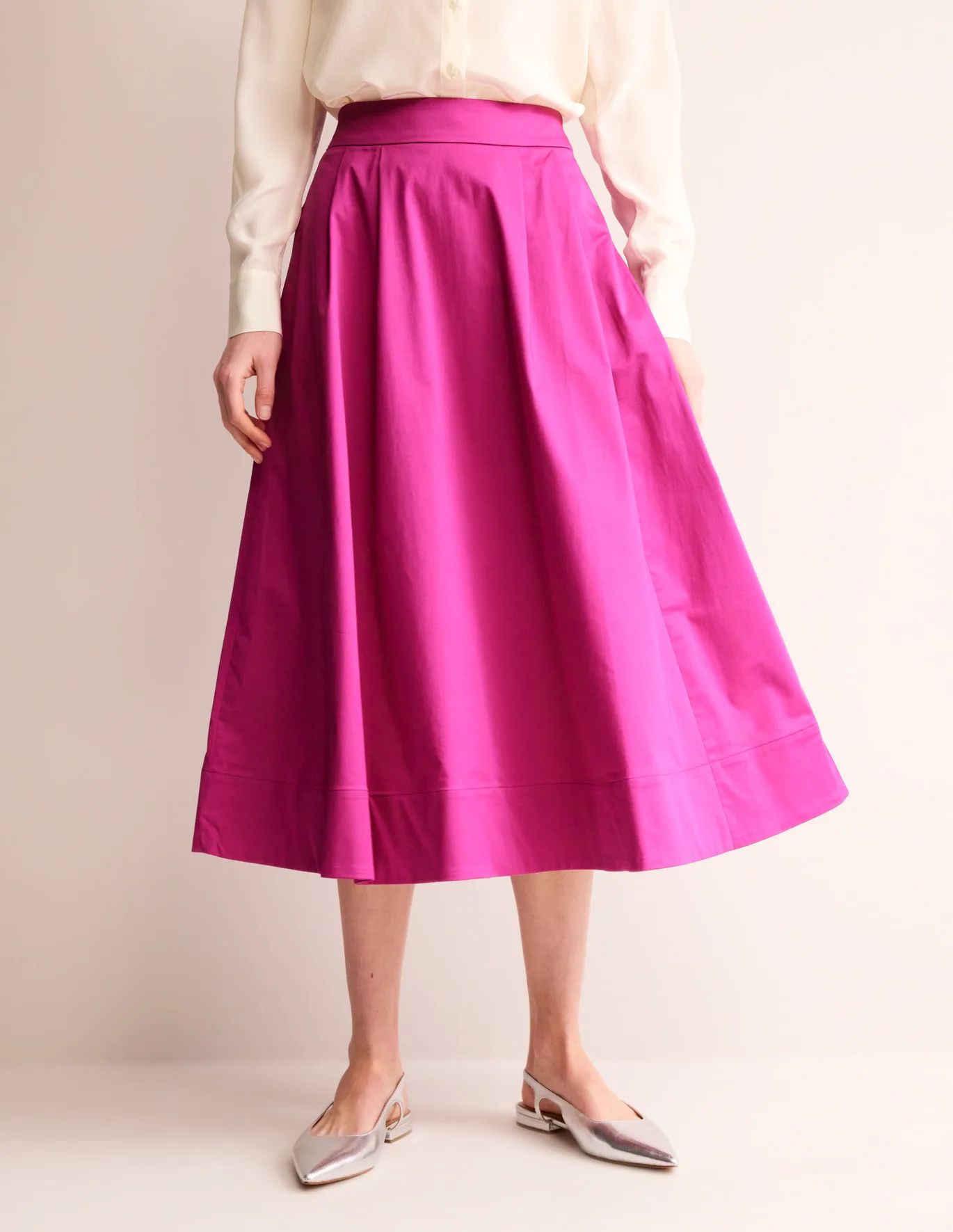 Isabella Cotton Sateen Skirt | Boden (US)