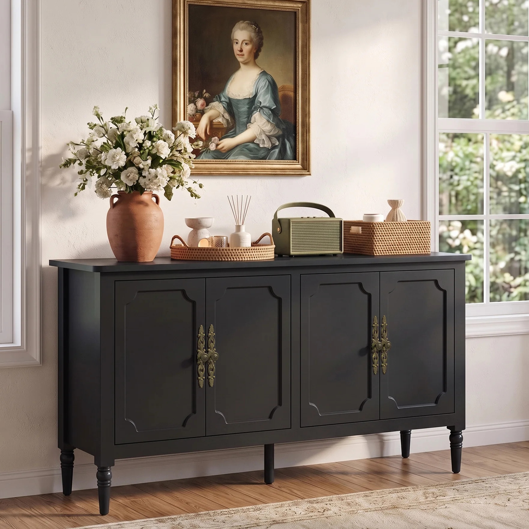 Collynns 58" W Sideboard Cabinet with Adjustable Shelves and 4 Doors | Wayfair North America