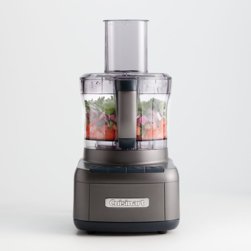 Cuisinart Gunmetal Elemental 8-Cup Food Processor Chopper + Reviews | Crate & Barrel | Crate & Barrel