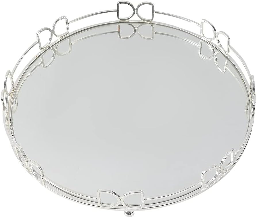 HAIGOUER Vanity Tray for Perfume Extra Large Glass Perfume Tray Size: 15.75in×15.75in×2.52in Si... | Amazon (US)