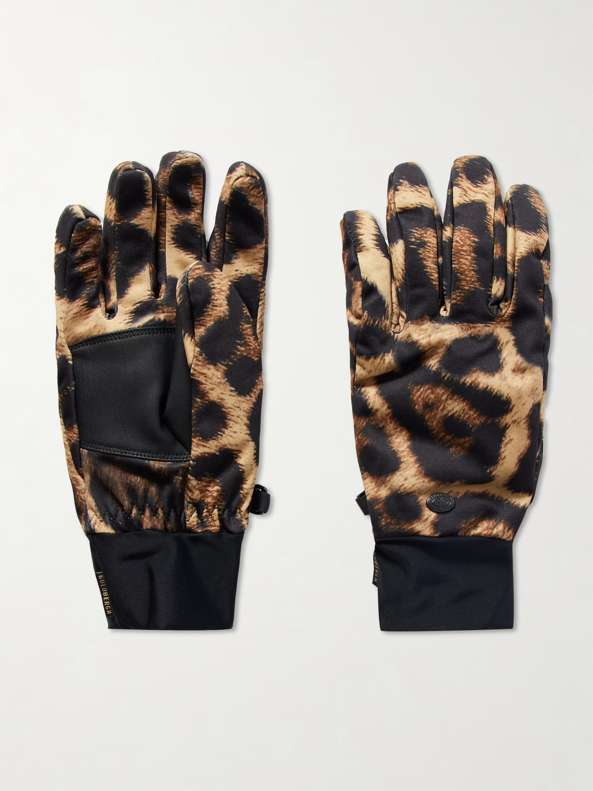Softy padded jaguar-print ski gloves | NET-A-PORTER (UK & EU)