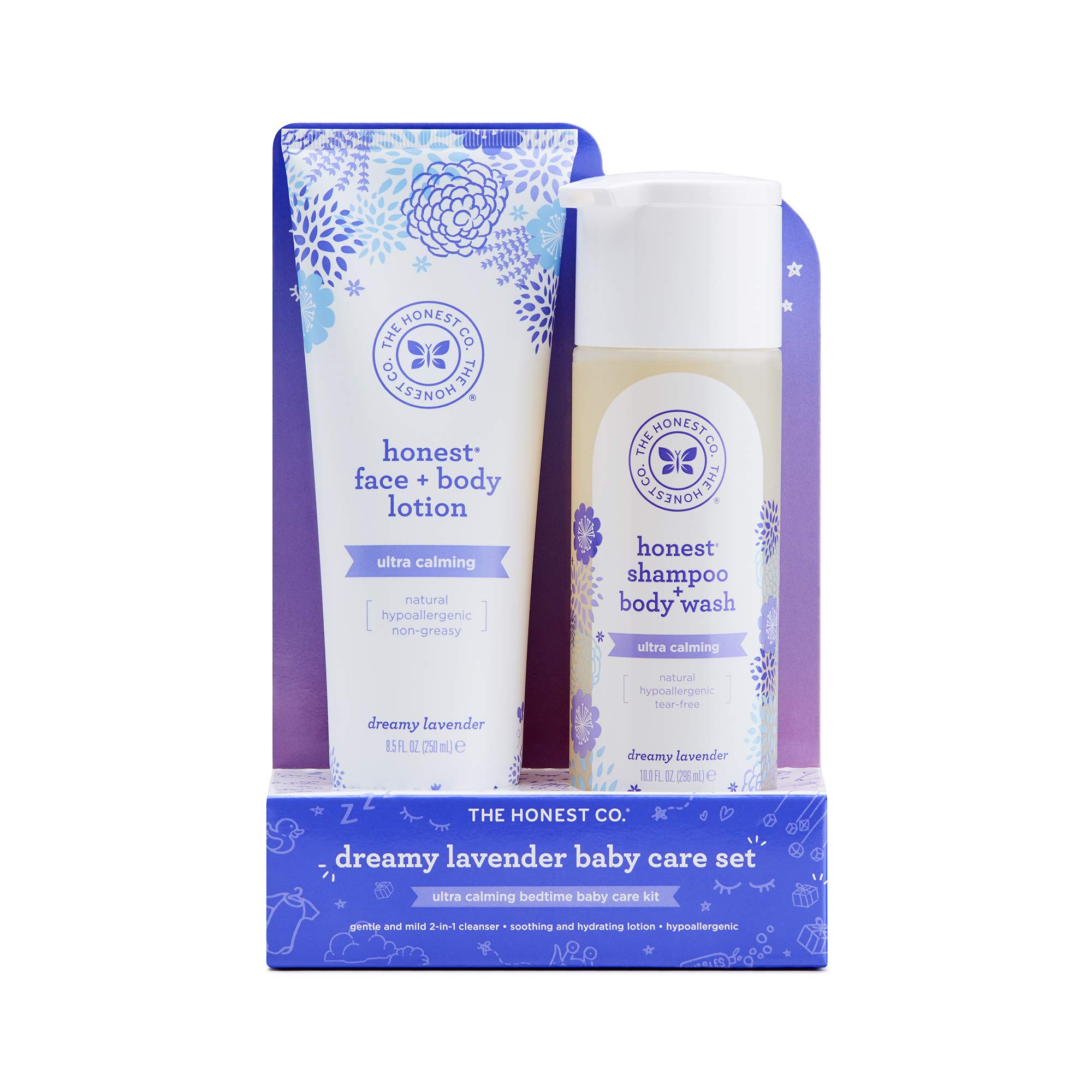The Honest Company 2-Piece Dreamy Lavender Shampoo + Body Wash (10 Fl Oz) & Face + Body Lotion (8.5  | Amazon (US)
