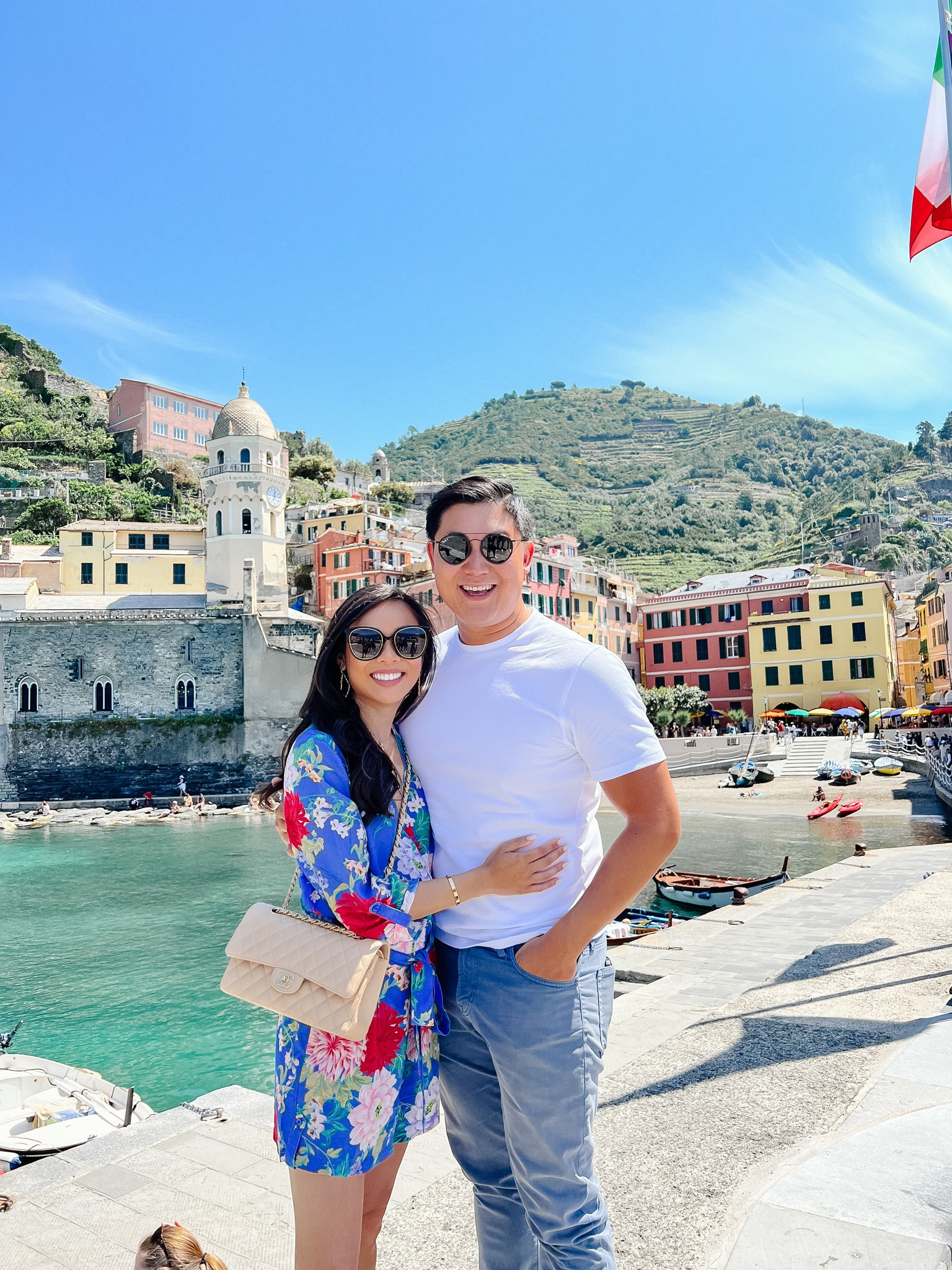 Date night and vacation outfit for him and her! Love this color print romper with pockets and Johnny’s casual white tee with his favorite pair of pants. Got so many compliments on our outfits during our Honeymoon! Perfect resort wear or summer date night. 

#LTKSeasonal #LTKmens #LTKstyletip