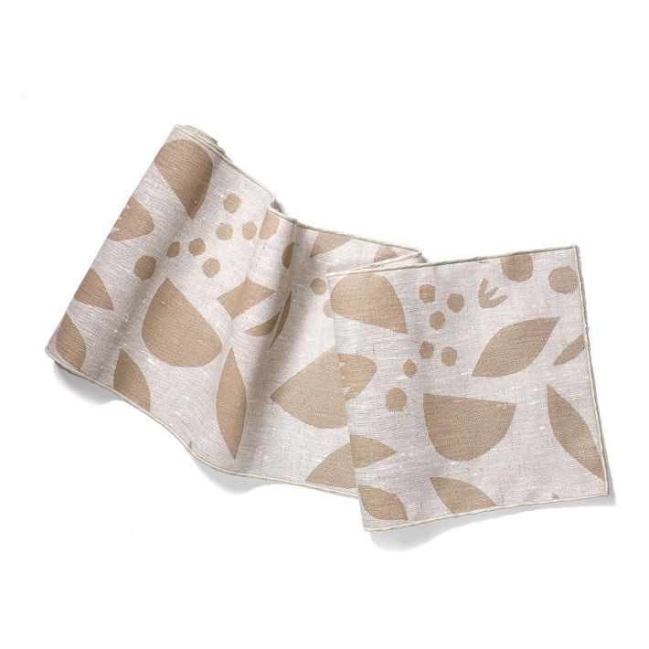 Willow Ship Table Linens, Decon Floral - Metallic | West Elm (US)