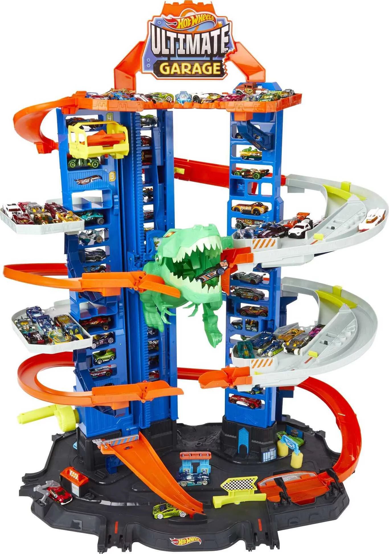 Hot Wheels City Ultimate Garage Playset with 2 Toy Cars & Robo-Dinosaur | Walmart (US)