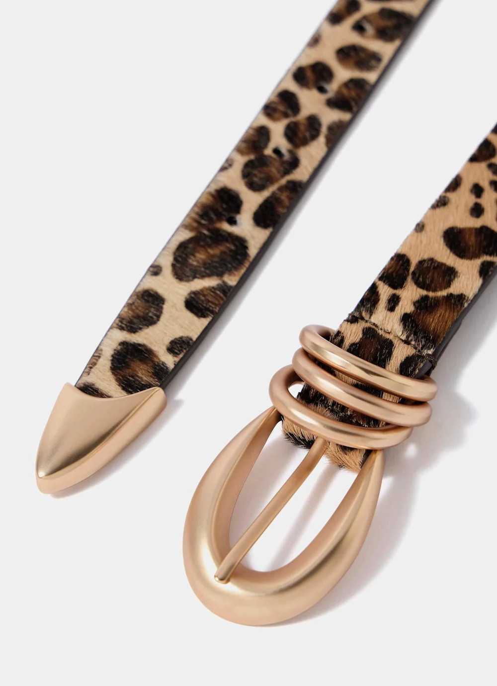 Leopard Print Textured  Belt | Mint Velvet - ROW