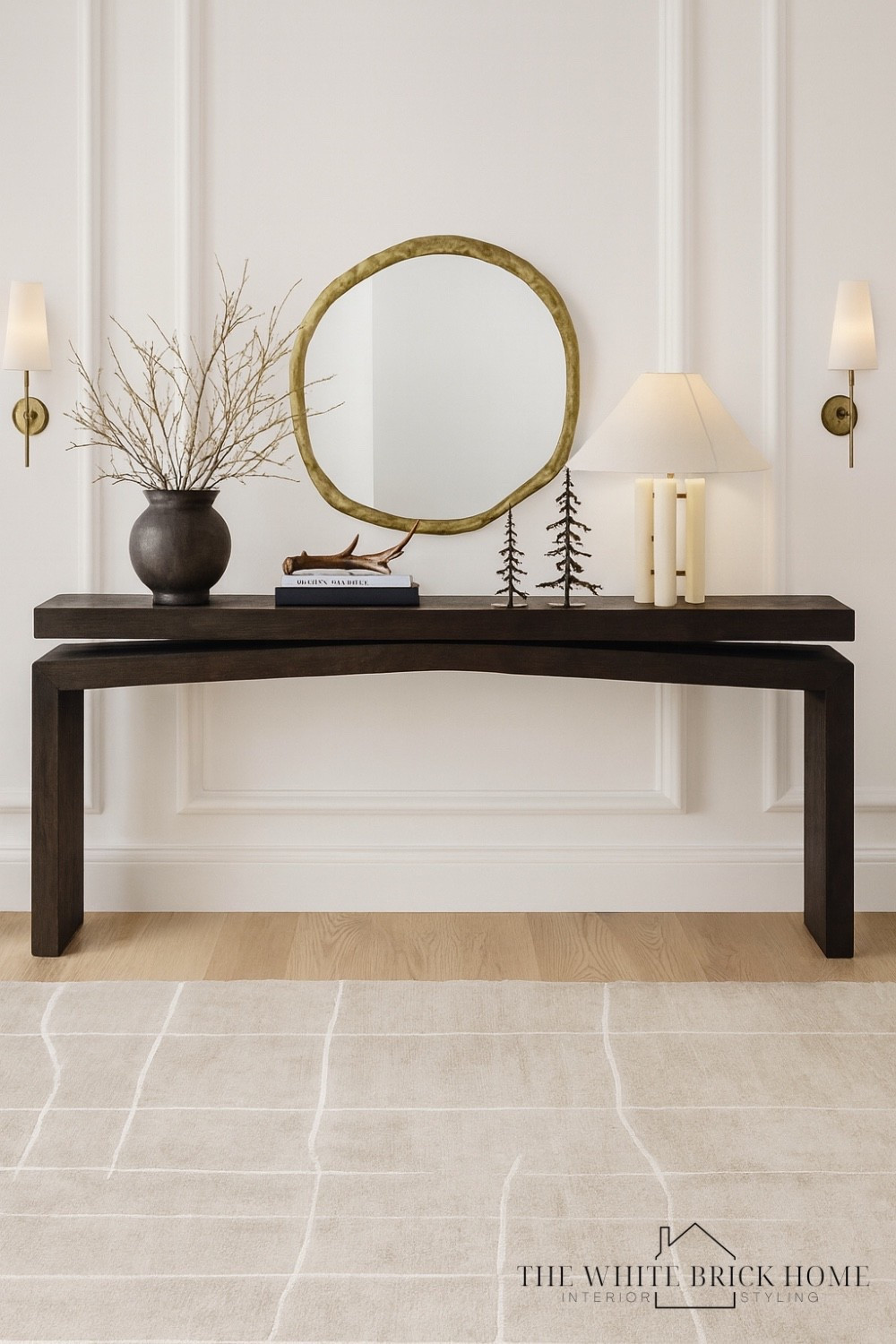 A timeless blend of modern elegance and cozy warmth, this styled console effortless elevates your entryway with texture, soft lighting, and refined tones. 

🖤🖤

Winter, winter decor, winter decorations, home decor, entryway, entry table, wall mirror, table lamp, vase, home design, home decor, holiday home, home finds, winter decorations, area rug, wall sconces, home design, console table styling, Wayfair, cb2c pottery barn 


#LTKHoliday #LTKSeasonal #LTKHome