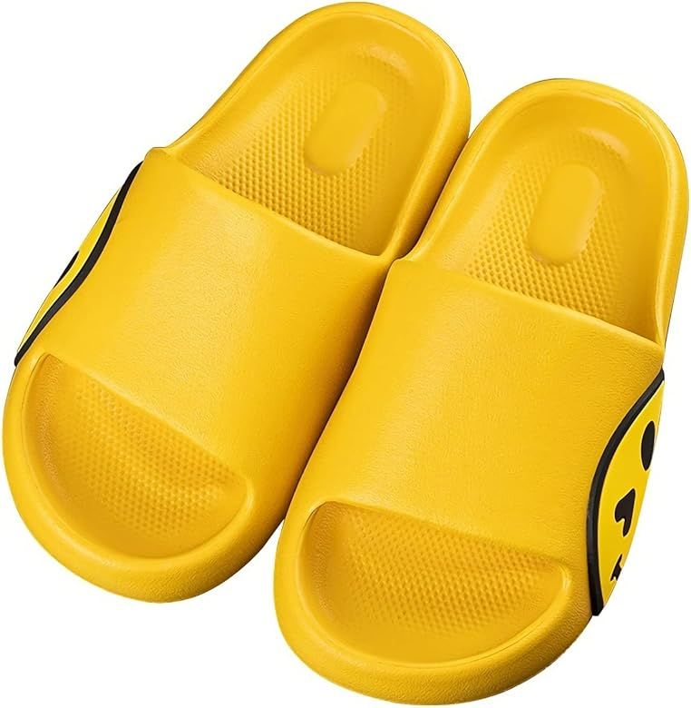 Smiley Face Slippers House Slippers for Women Men EVA Anti-Slip Kids Slippers Beach Sandals Pillow S | Amazon (US)