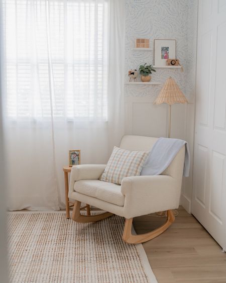 I am so in love with this coastal themed decor and so obsessed with this rocking chair in Matteo's nursery room!
#babyroom #designtips #homefinds #genderneutral

#LTKstyletip #LTKbaby #LTKhome