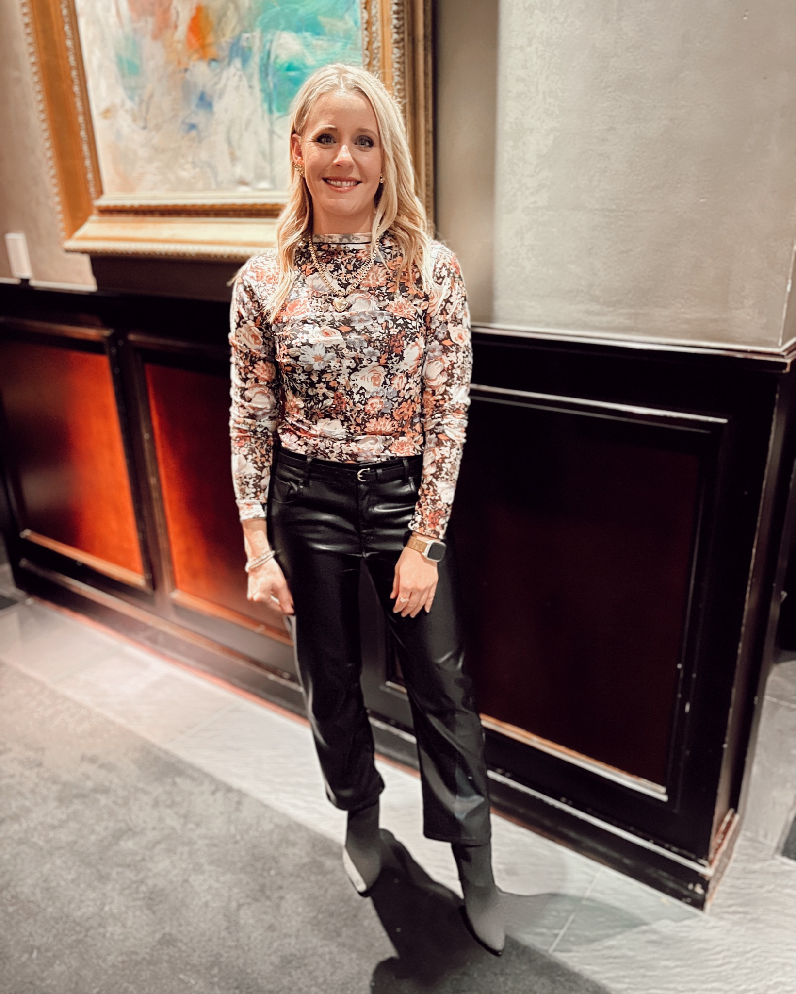 Outfit from last weekend. Faux leather pants, floral top, and crop jacket all from Amazon. 

#LTKStyleTip #LTKWorkwear #LTKShoeCrush