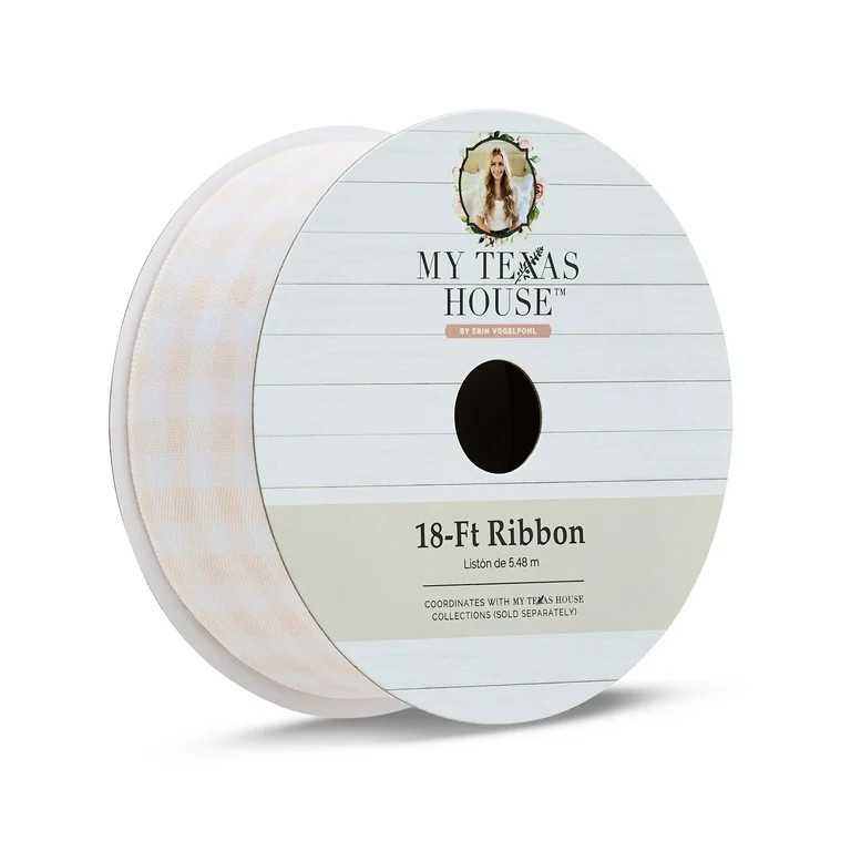 My Texas House Pink Check Easter Ribbon, 18 ft | Walmart (US)