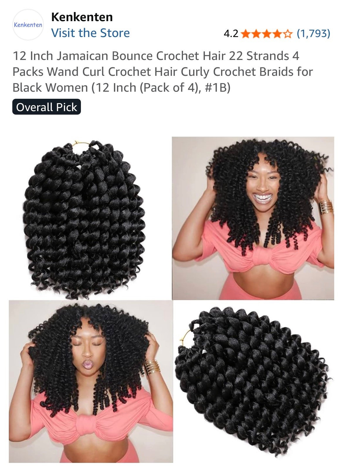 Protective Hair Styles

12 Inch Jamaican Bounce Crochet Hair 22 Strands 4 Packs Wand Curl Crochet Hair Curly Crochet Braids for Black Women (12 Inch (Pack of 4), #1B)

#LTKU #LTKBeauty