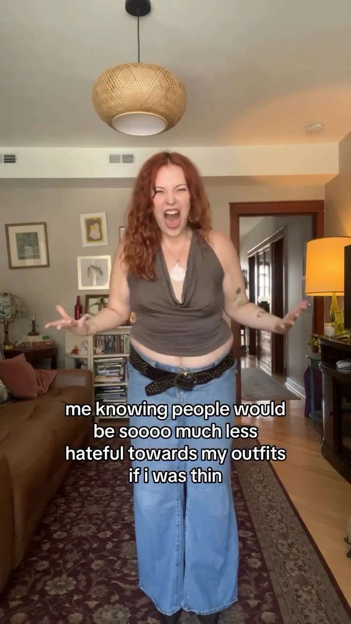 still not gonna lose weight though and will still wear whatever i want 😀👍 cause i’ll never let other people dictate what i do with my life or my body!!!! 

.
.
.
.
.
#plussize #personalstyle #fatphobia #ootd

#LTKPlusSize #LTKMidsize #LTKSeasonal