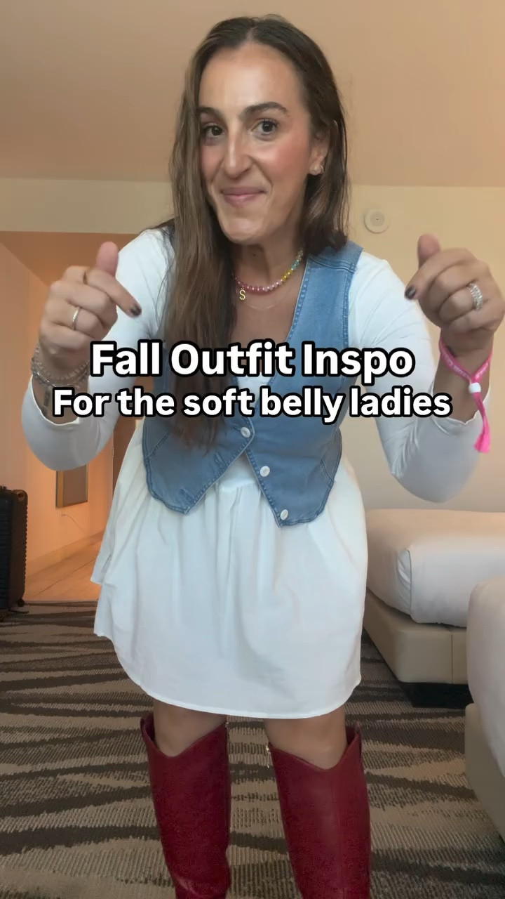 Last day of the at Amazon influencer program summit and this was my outfit! I love this dress! It’s light and airy but so cute on! Has pockets! Is a great cute fall dress! Boots come in wide too, but not in the red! Amazon affordable fall dress denim vest red western boots

#amazonshopping #amazonfashionfinds #amazondeals 

#momstyle
#realisticmomstyle
#momlife
#over40style
#midsizefashion
#midsizestyle
#affordablefashion
#affordablestyle
#2024trendsforwomen #falltransitionpieces #falltrends #fall2024 
#FallFashionTrends #TrendFall #FallLooks
#FallBasics #FallMustHaves

#LTKMidsize #LTKPlusSize #LTKSaleAlert #LTKFindsUnder50