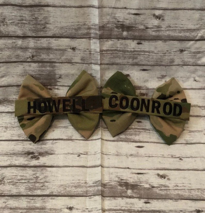 Military Nametape Bow - Etsy | Etsy (US)