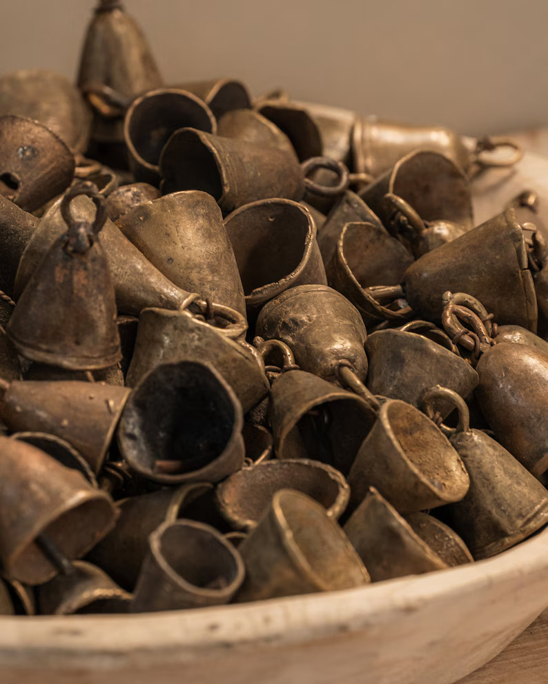 Lot of 10 Vintage Tiny Calf Jingle Bells free Shipping - Etsy | Etsy (US)