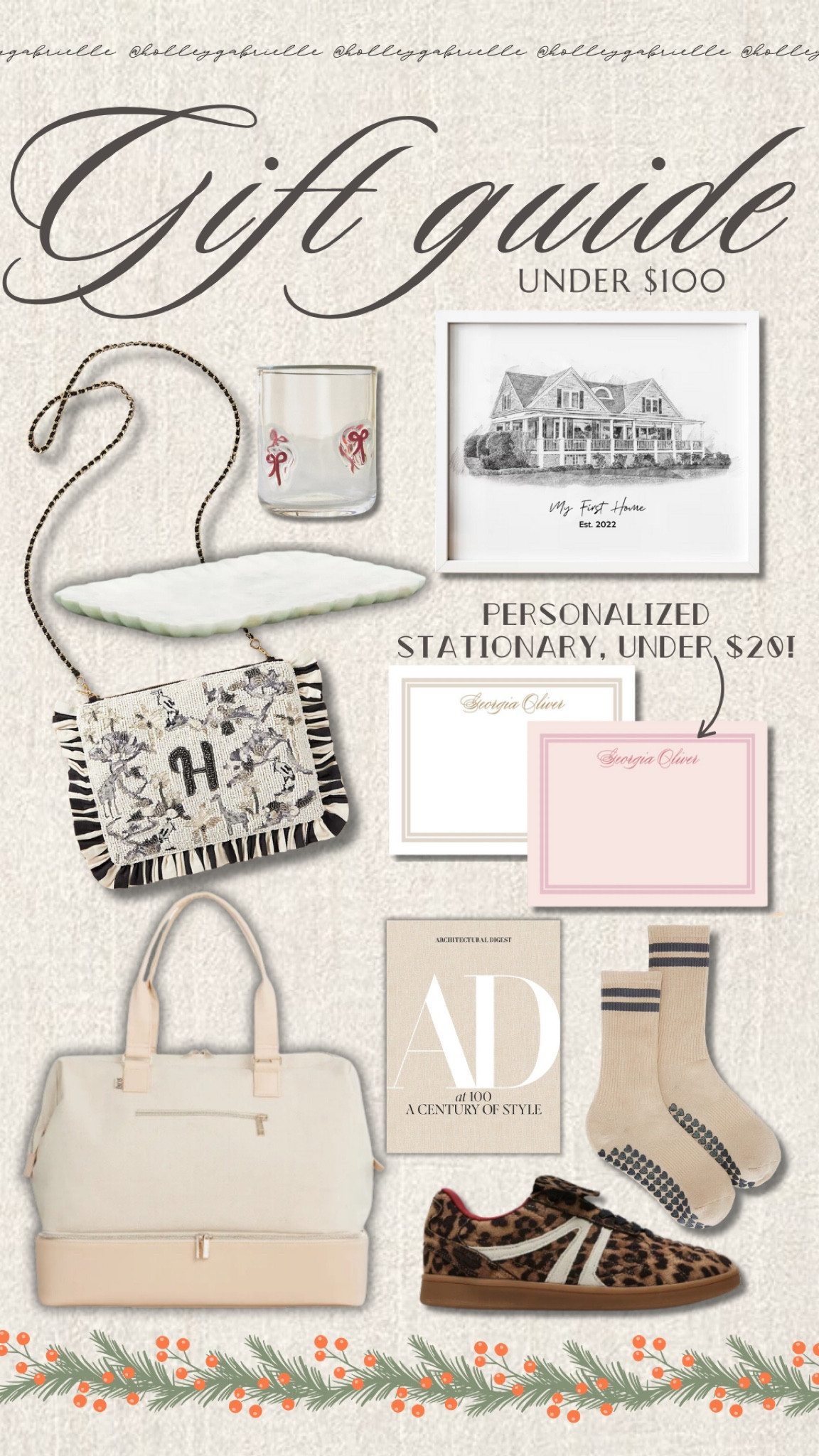 GIFT GUIDE: under $100☺️🎁✨

gift guide / gift ideas / gift / christmas gifts / holiday gifting / for her / for him / presents / present ideas / cup / mug / glassware / personalized stationary / personalized home print / purse / Pilates socks  / coffee table books / sneakers / marble tray / gift for neighbor/ Holley Gabrielle 

#LTKFindsUnder100 #LTKHoliday #LTKGiftGuide