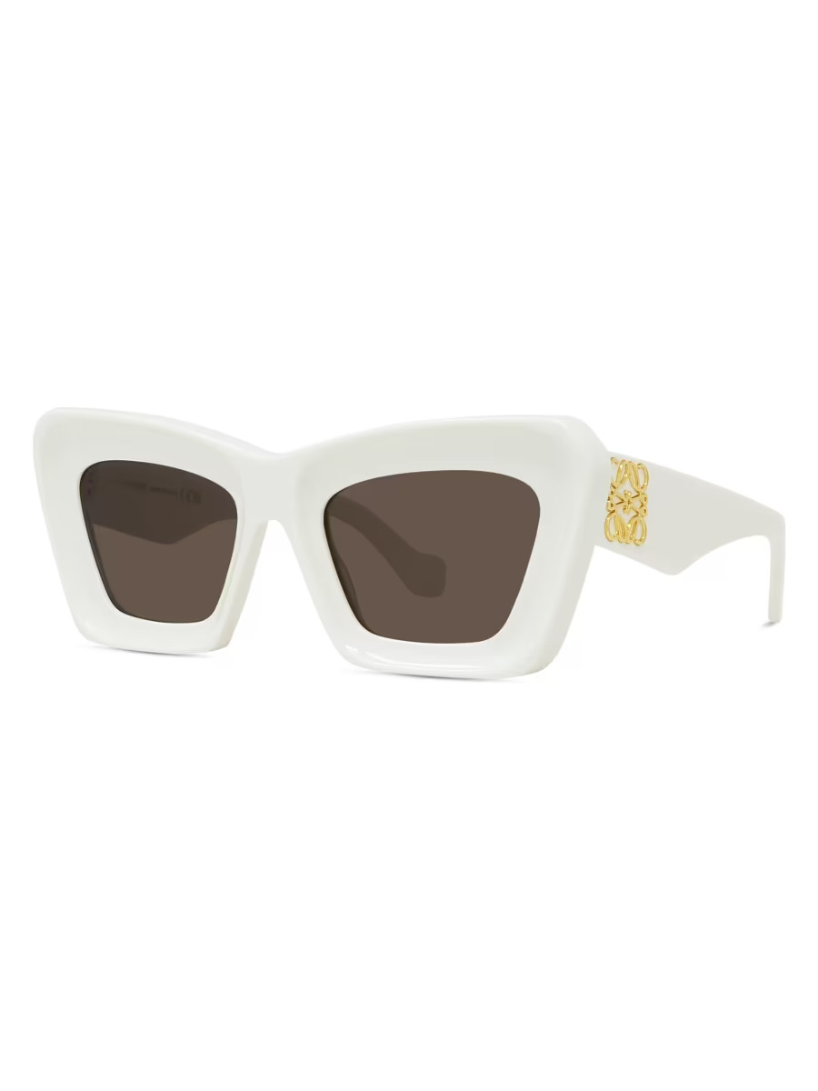 Shop LOEWE Anagram 51MM Cat-Eye Sunglasses | Saks Fifth Avenue | Saks Fifth Avenue