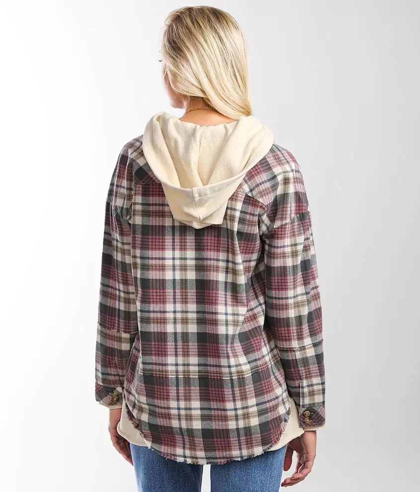 Boyfriend Hooded Flannel Shirt | Buckle