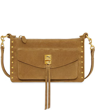 REBECCA MINKOFF Suede Darren Mini Top Zip Crossbody Bag | Dillard's | Dillard's