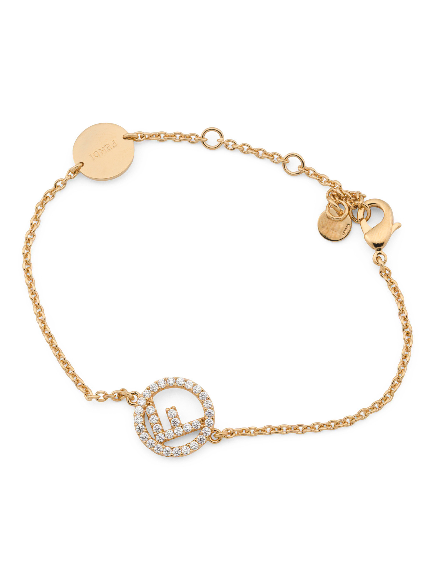 Made In Italy Gold Crystal Logo Bracelet | TJ Maxx