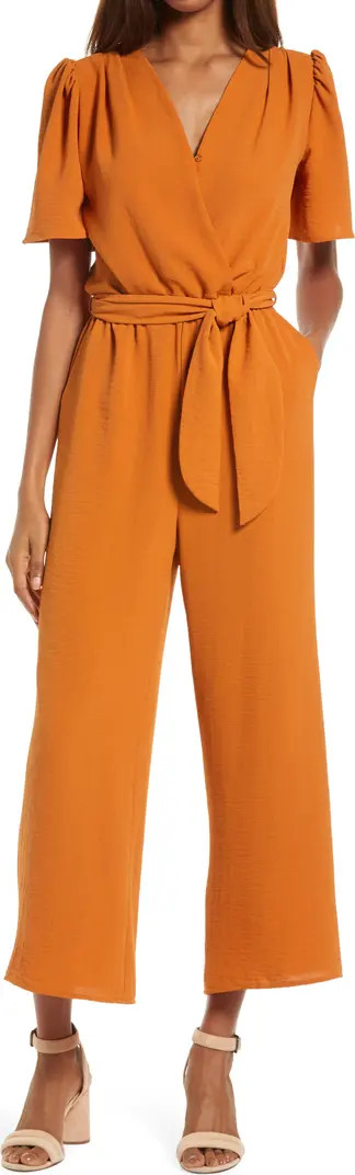 Tie Front Wide Leg Jumpsuit | Nordstrom