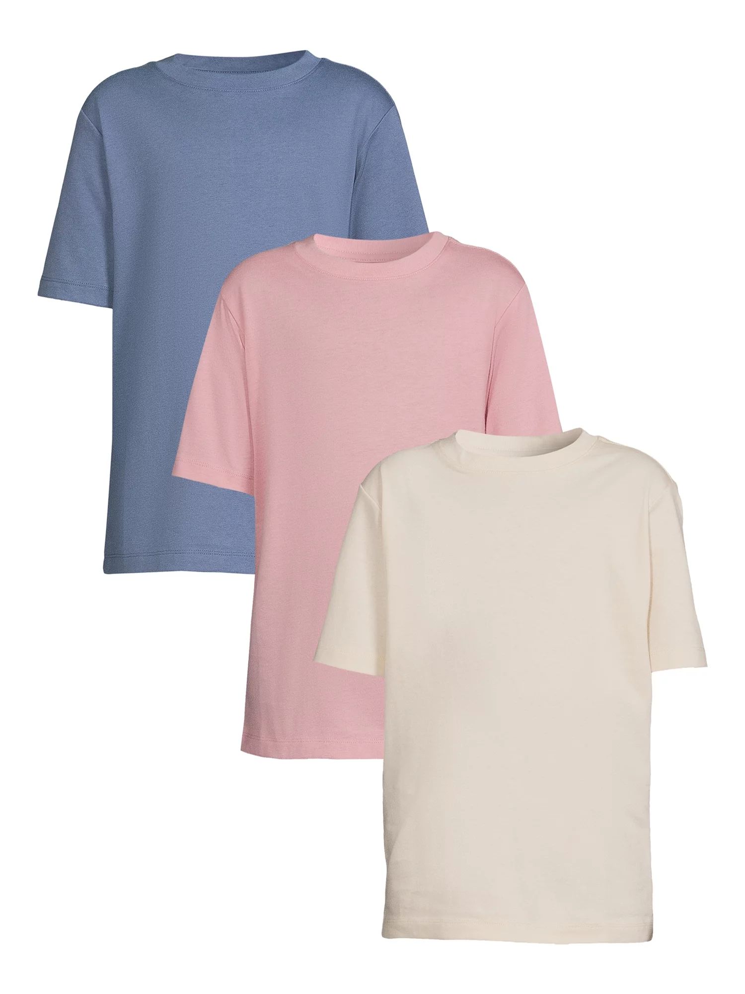 Wonder Nation Boys Short Sleeve Crewneck Kid Tough T-Shirt, 3-Pack, Sizes 4-18 & Husky | Walmart (US)