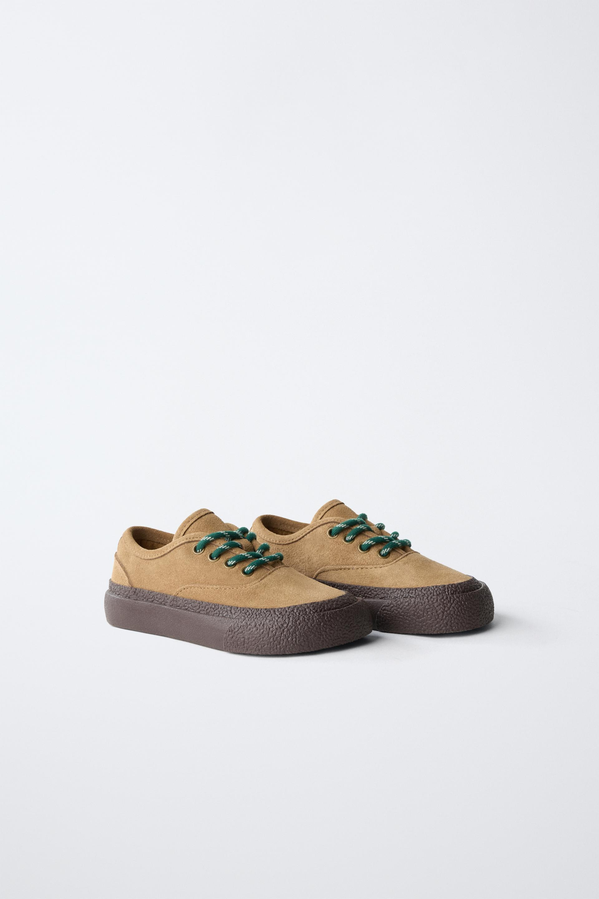 Zara - Leather Sneakers - Beige - 10½ (6.6 Inches) - Kids | Zara US