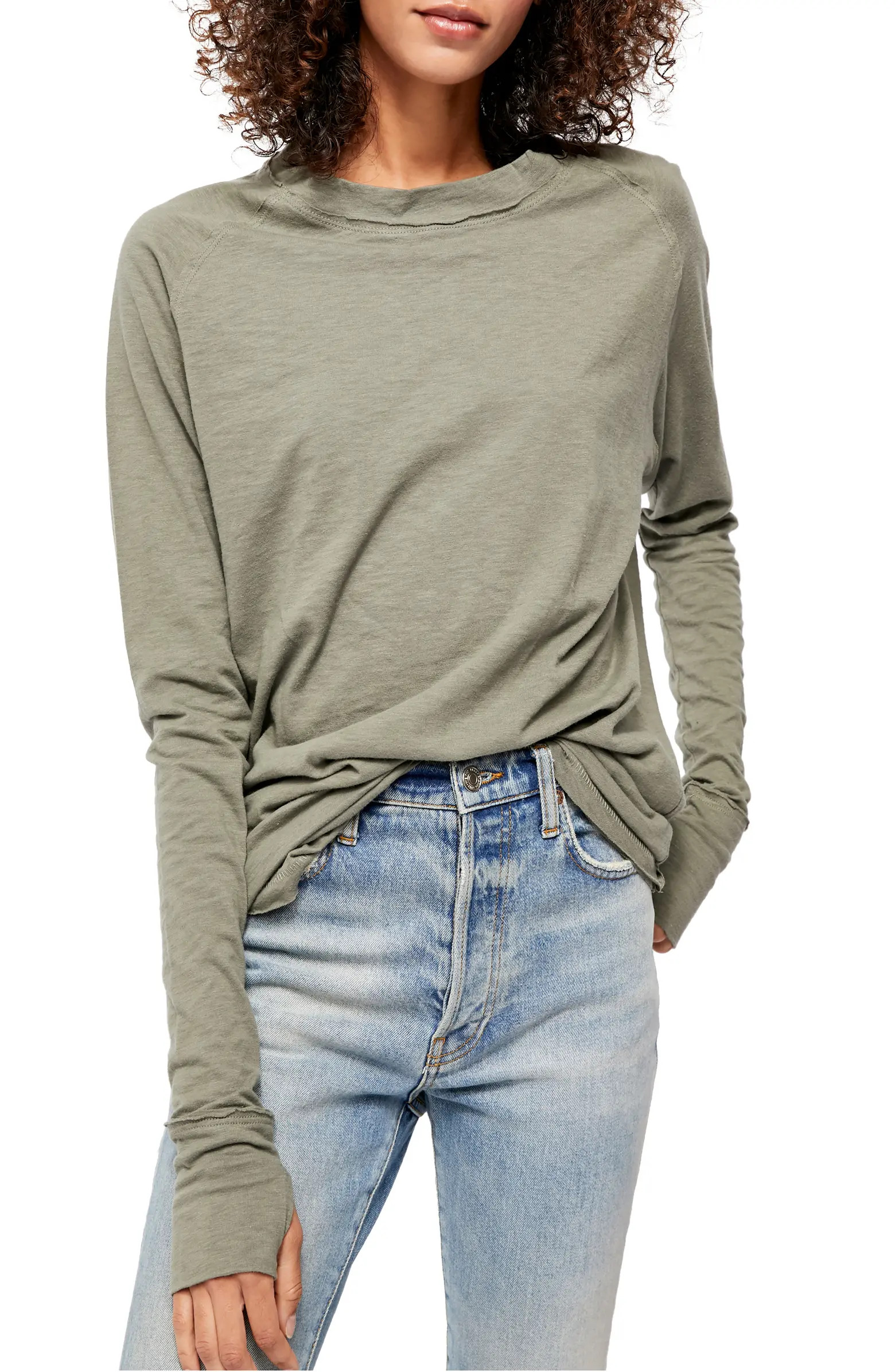 We the Free Arden Extra Long Cotton Top | Nordstrom