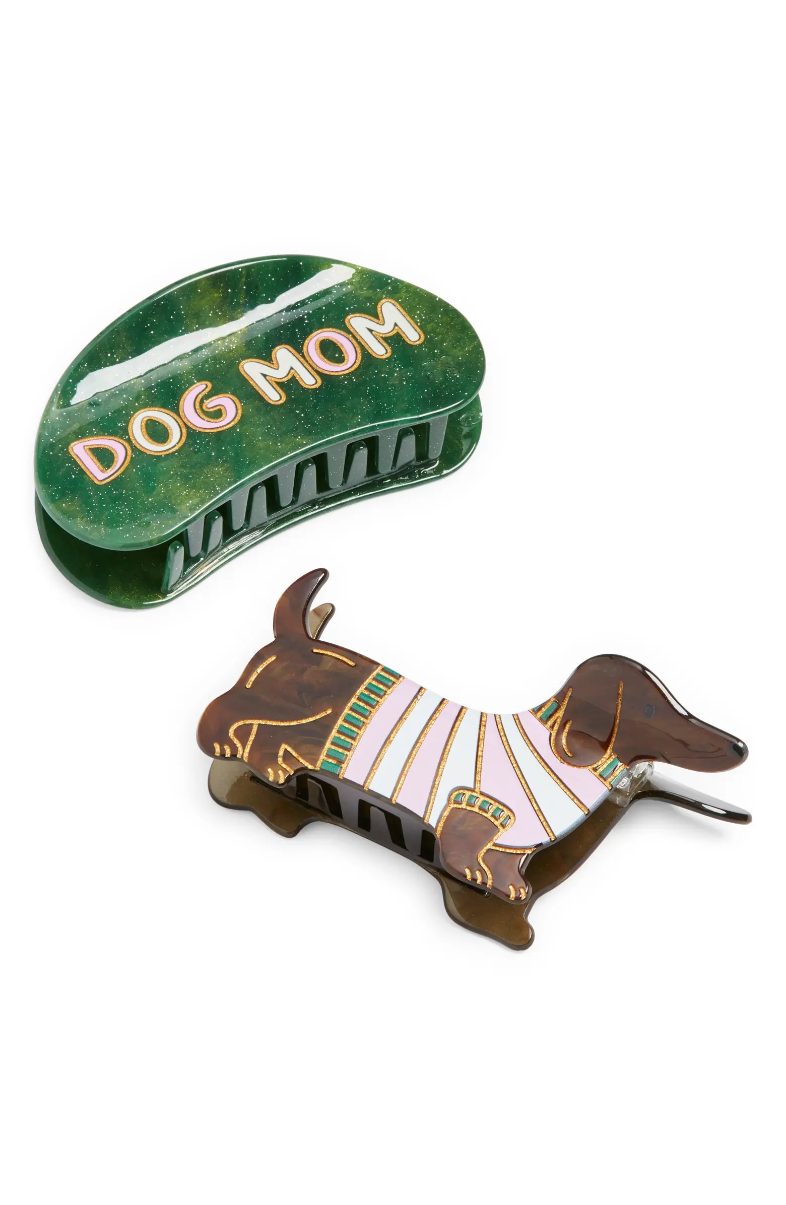 Dog Mom 2-Pack Assorted Hair Claw Clips | Nordstrom