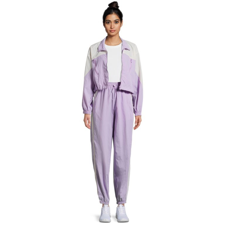 No Boundaries Juniors' Colorblocked Track Jacket and Jogger Pants Set, 2-Piece, Sizes XS-XXXL | Walmart (US)