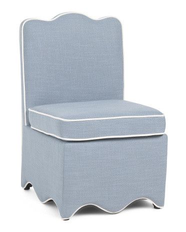 22x33x20.5 Scalloped Bottom Skirted Anywhere Chair | TJ Maxx