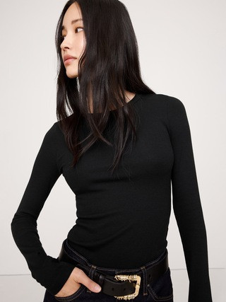 Ribbed Crew-Neck T-Shirt | Banana Republic (US)