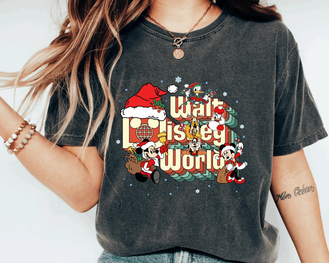 Comfort Colors Disneyworld Christmas Shirt,vintage Disney Christmas Shirt,disneyworld Christmas S... | Etsy (US)
