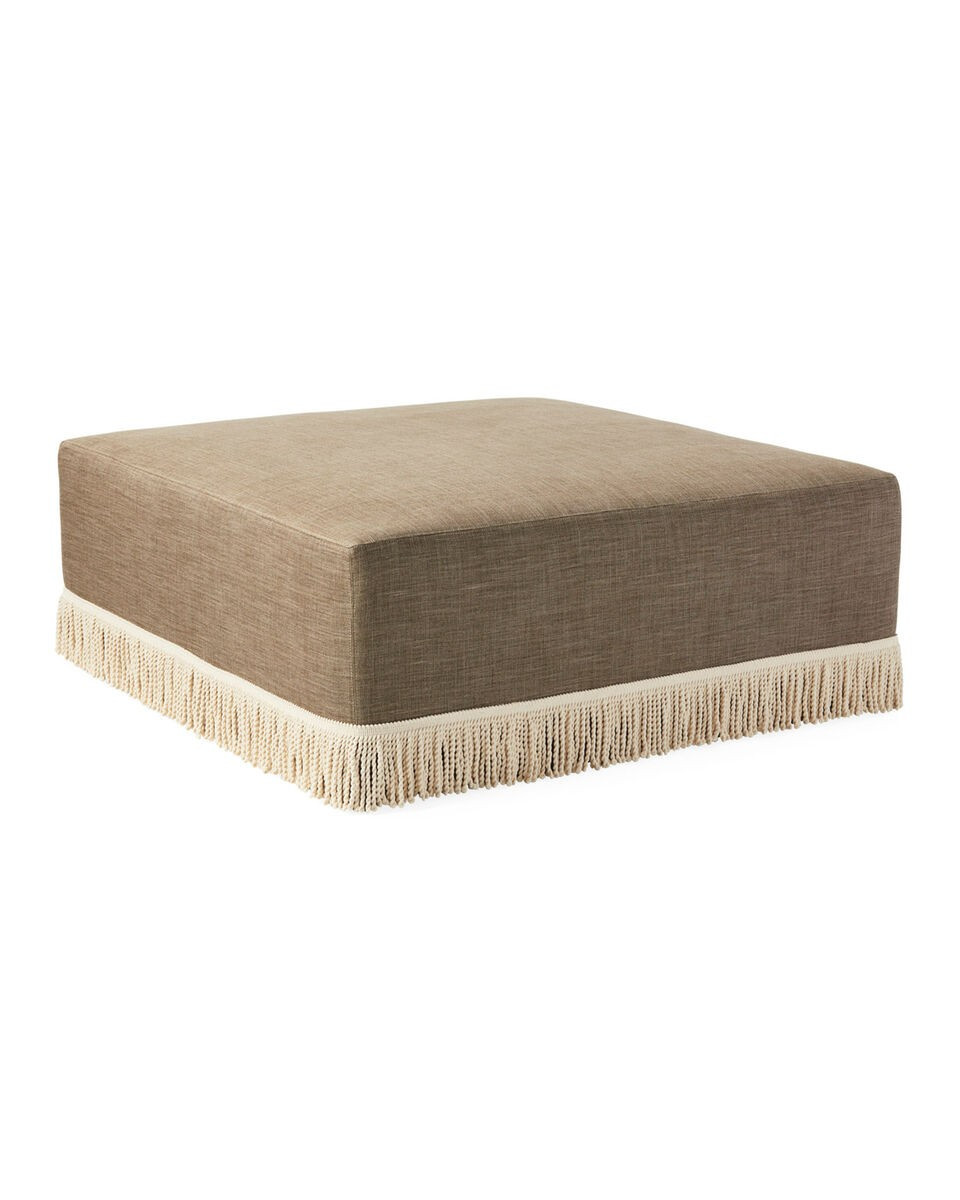 Harrison Fringed Ottoman | Serena and Lily