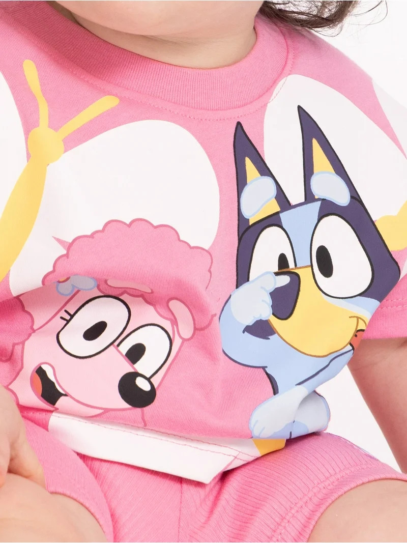 Bluey Baby Girls Graphic Tee and Shorts Set, 2-Piece, Sizes 0/3M-24M | Walmart (US)