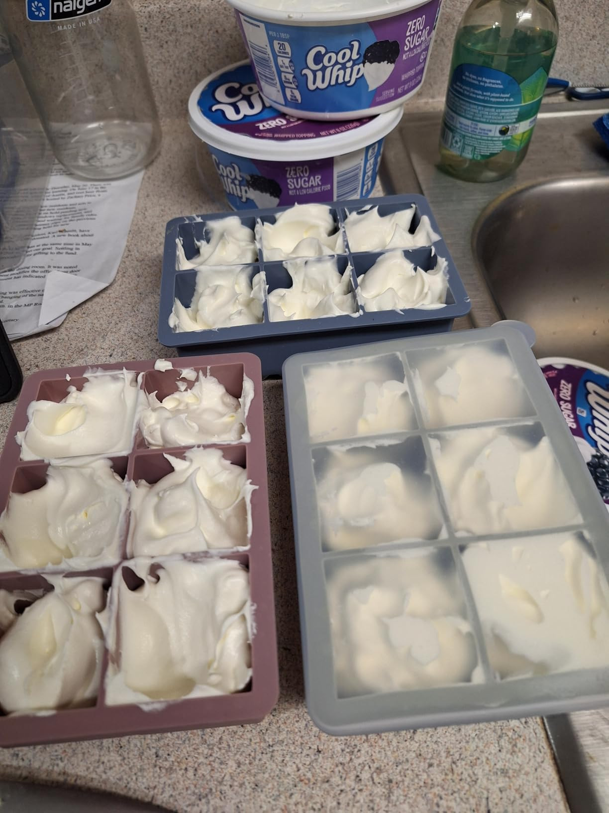 Silicone Ice Cube Trays 3 Pack - Large Size Silicone Ice Cube Molds with Leak Proof Removable Lid... | Amazon (US)