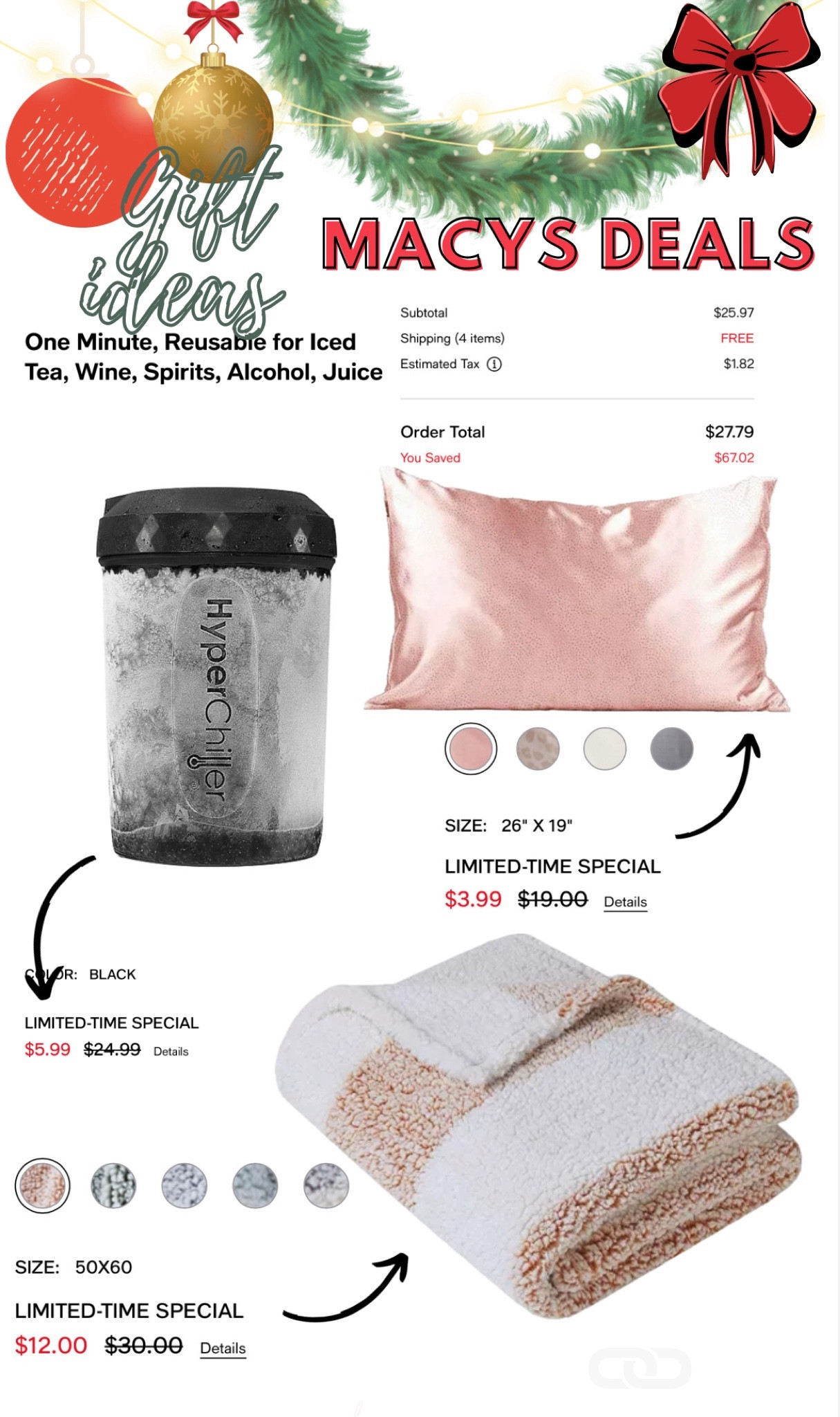 My macys order!! Such great deals and great gift ideas! This order is just over $25 (with 2 pillowcases) which gets you the free shipping and a savings of over $67!! 

#LTKGiftGuide #LTKhome #LTKCyberWeek