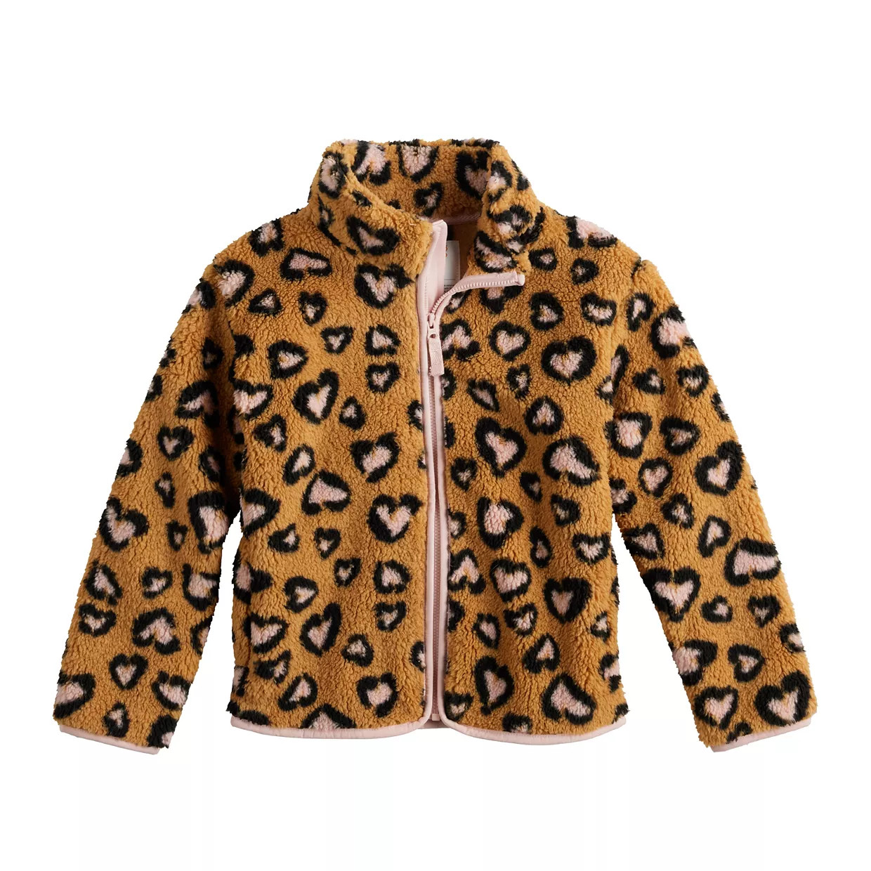 Toddler Girl Jumping Beans® Printed Sherpa Fleece Jacket | Kohl's