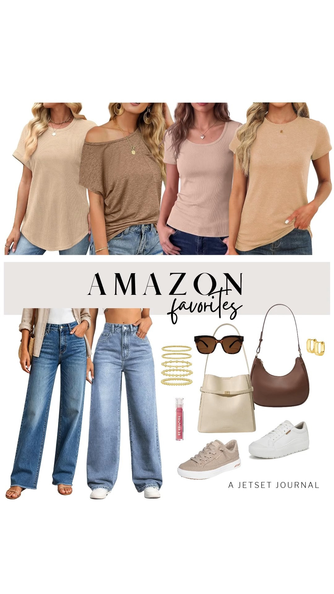 Sharing these Amazon Favorites that are selling fast this week! This Sampeel crew neck top and the AUTOMET cap-sleeve tee are both faves. People are also grabbing this BOSTANTEN bucket bag and Dr. Scholl’s Time Off sneakers. Jeans from Mars Power, Sidefeel, and UPNET are top-selling, too! 

 #LTKSeasonal #LTKSaleAlert #LTKTravel