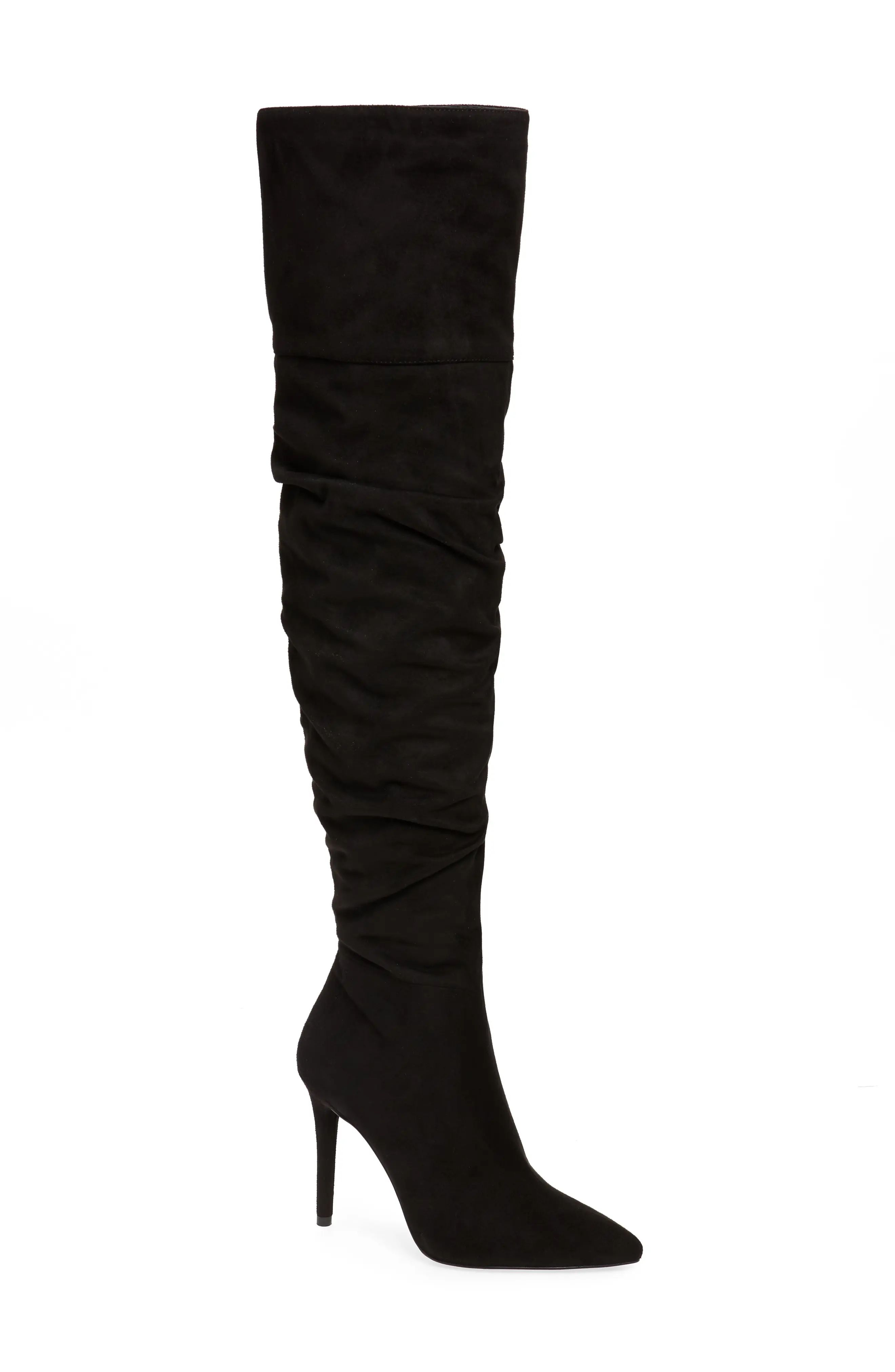 Women's Jessica Simpson Lyrelle Pointy Toe Slouchy Knee High Boot, Size 9 M - Black | Nordstrom