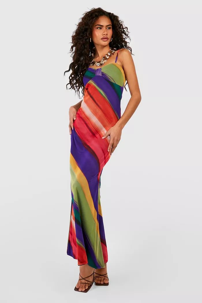 Ombre Mesh Slip Maxi Dress | Boohoo.com (US & CA)