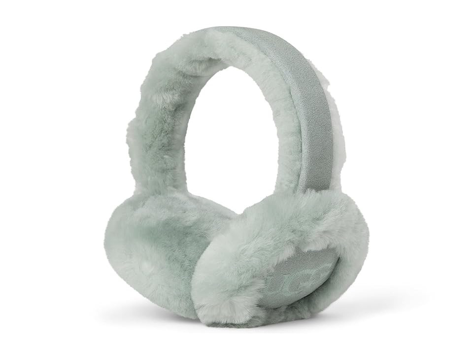 UGG Sheepskin Embroidery Earmuff Cold Weather Women's Hats Grey Mist | Zappos