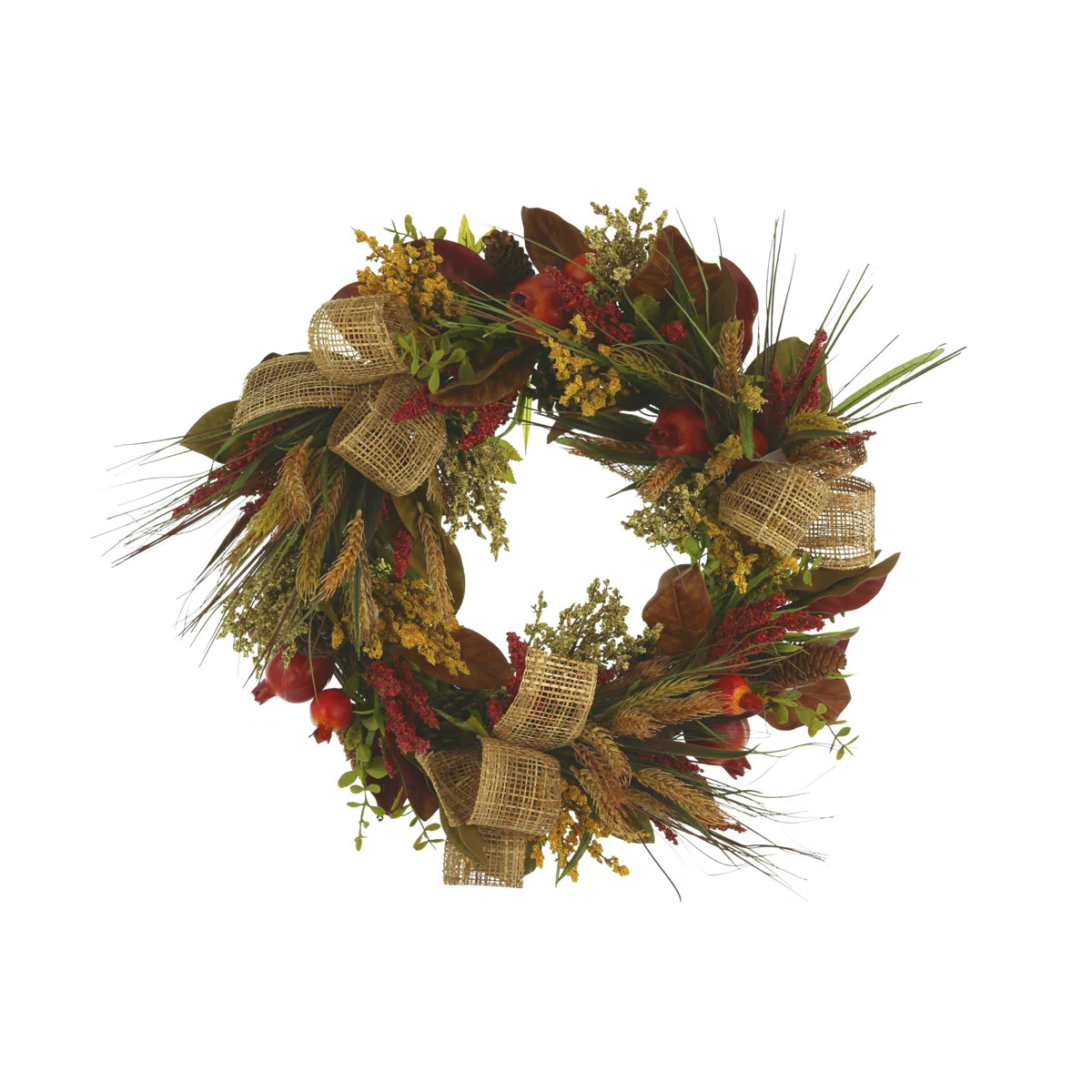 Faux Mixed Assortment Wood 26'' Wreath | Wayfair North America