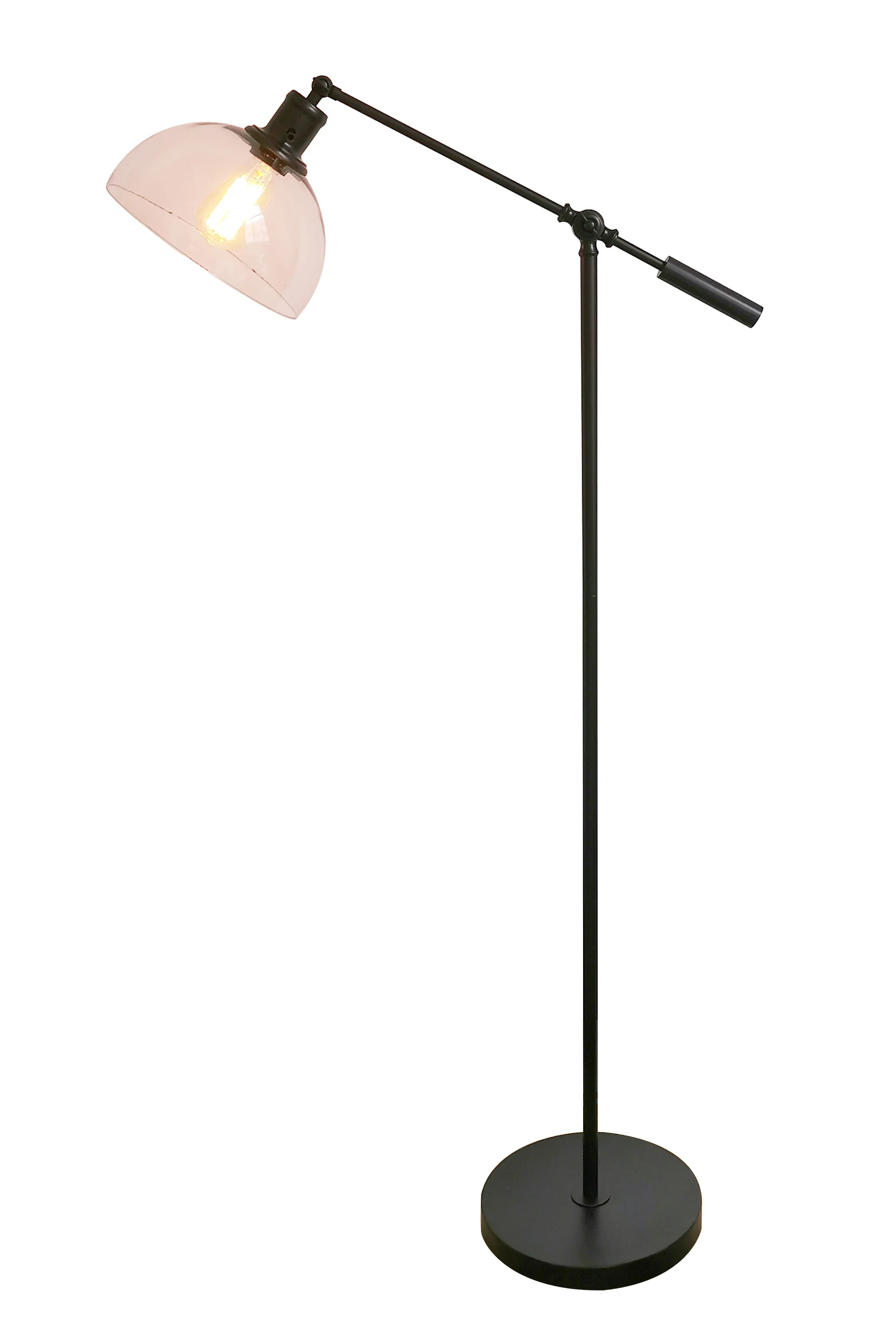 Better Homes & Gardens Bronze Task Floor Lamp, Glass Shade - Walmart.com | Walmart (US)